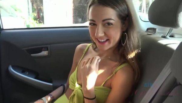 Lily Adams' Art Adventure: A Sun-Soaked City Stroll with a Shaved Brunette - veryfreeporn.com on poweredporn.com