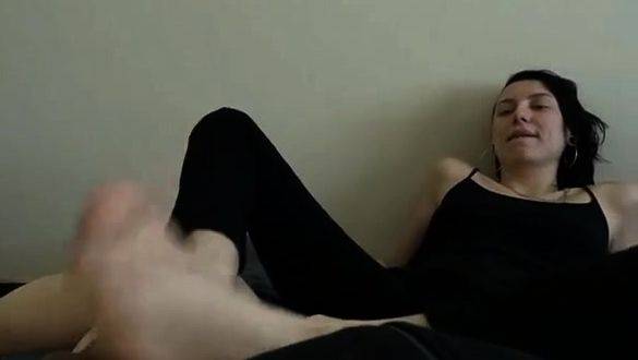 Nina's marathon footjob ends up with one huge load - - drtuber.com on poweredporn.com