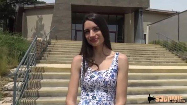 Hot French Babe Destroyed By 2 Dicks - hclips.com - France on poweredporn.com