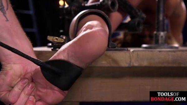 Poor BDSM MILF gets feet whipping lesson by CMNF master - hotmovs.com on poweredporn.com