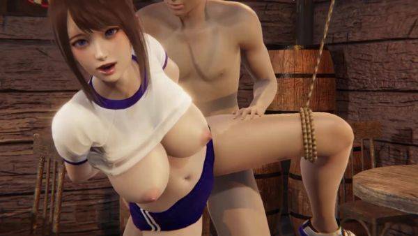 3D Asian suspended babe from Honey Select 2 video game gets fucked hard - anysex.com on poweredporn.com