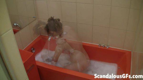 Mandy showing natural tits rubbing in Bathtub - txxx.com on poweredporn.com