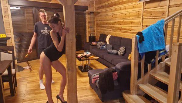 Veronica Avluv In She Was Spanked For Playing On The Stairs Last Night!! - hclips.com on poweredporn.com