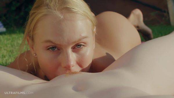 Hot lesbian couple Nancy A and Lottie Magne having a great time outdoors and on the bed - Outdoor European lesbian sex - xhand.com on poweredporn.com