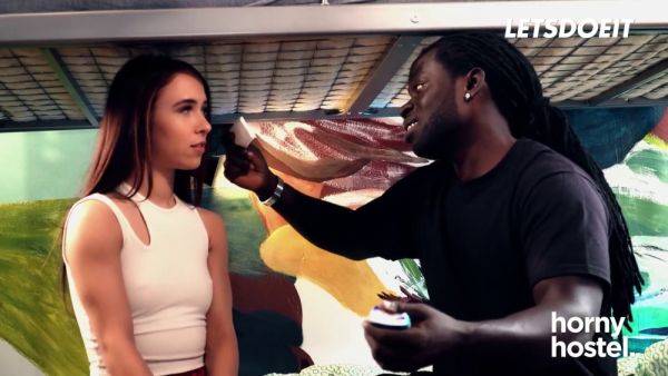 Horny hostel roommate Nata Ocean gets her tight legs opened for BBC Roommate - sexu.com on poweredporn.com