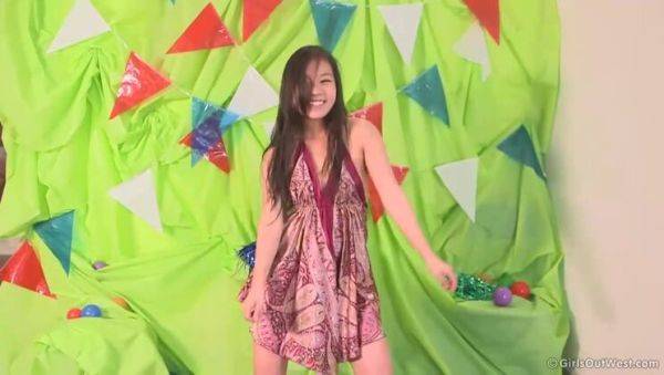 Small-Titted Brunette Gets Groovy in June - veryfreeporn.com on poweredporn.com