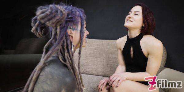 Anuskatzz dominates Tattoo Cat-girl with her strap-on in HD video - sexu.com on poweredporn.com