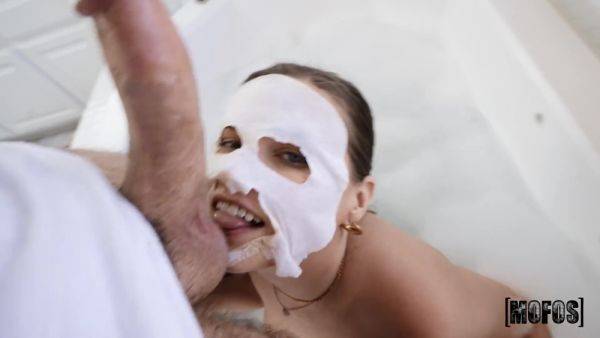 Sexy Buxom Fuck-urging Brunette Entices Her Husband Into Passionate Sex In the Bathroom - anysex.com on poweredporn.com