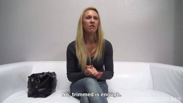 Attractive Blonde Lenka in Casting - porntry.com - Czech Republic on poweredporn.com