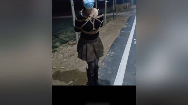 Bitch Tied Up Hanging Out - hclips.com on poweredporn.com