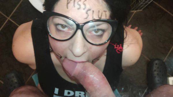 Des Ires - Down On Its Knees Ready To Serve Its Master In Anyway He Soaked In A Puddle Of Piss Spit And Cum! - hclips.com on poweredporn.com