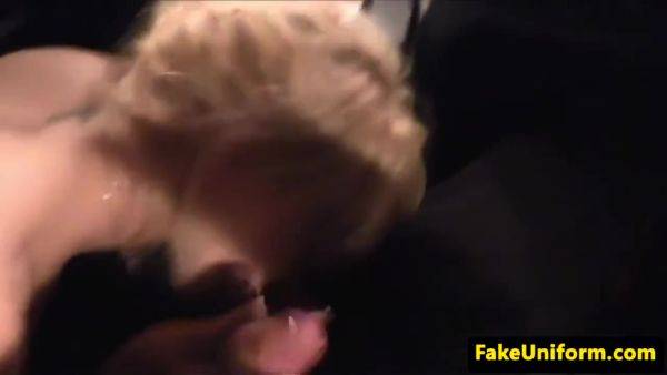 Real Brit Newbie Riding Fake Policemans Dick - hotmovs.com on poweredporn.com