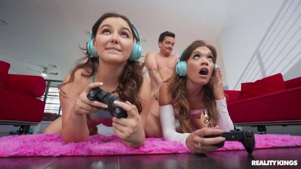 Gamer Girls Compete For Cock - upornia.com on poweredporn.com