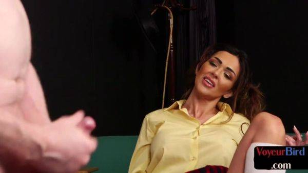 College uniform CFNM voyeur seduces professor in classroom - txxx.com on poweredporn.com