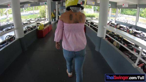 Cute Thai amateur teen girlfriend go karting and recorded on video after - sunporno.com - Thailand on poweredporn.com