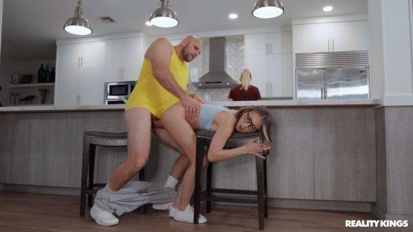 Slim Petite Teen Makes Spins On a Fat Meat Pole Of Her Mom's New BF And Gets Facialized - anysex.com - Poland on poweredporn.com