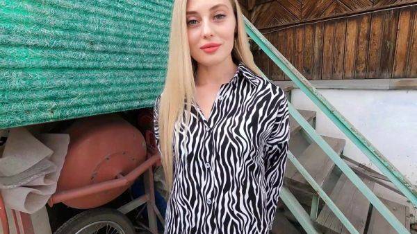 Russian blonde gave a blowjob and framed her pussy for a discount for home repairs. - anysex.com - Russia on poweredporn.com