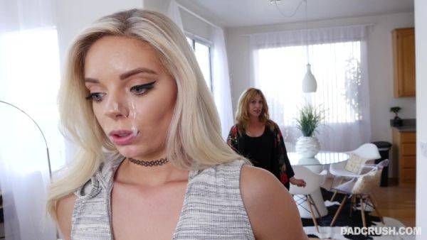 Nude blonde fucks with her mom's new boyfriend in a series of XXX scenes - hellporno.com on poweredporn.com