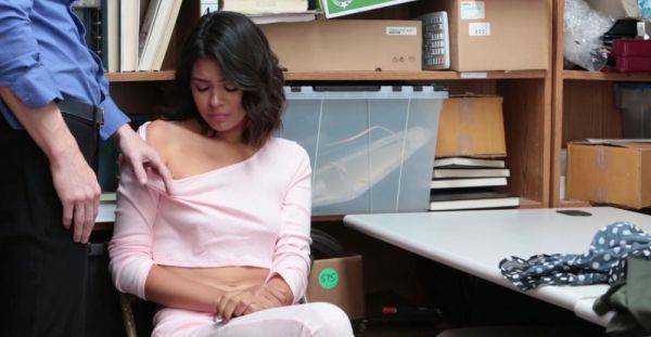 Teen babe fucked by horny security guard after being caught stealing - xbabe.com on poweredporn.com