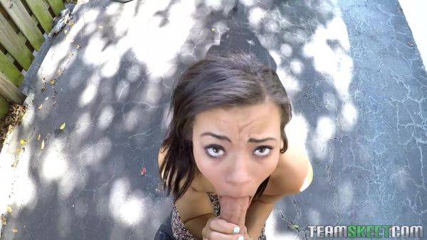 Sweetie loves the taste of warm jizz on her lips after an impeccable POV play - hellporno.com on poweredporn.com