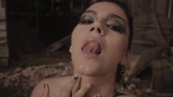 Special treat for a fine brunette in amazing cam romance - hellporno.com on poweredporn.com