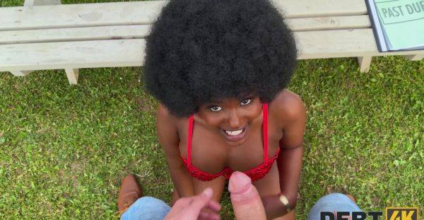 Curly ebony princess enjoys tasty dong in backyard POV romance - xbabe.com on poweredporn.com