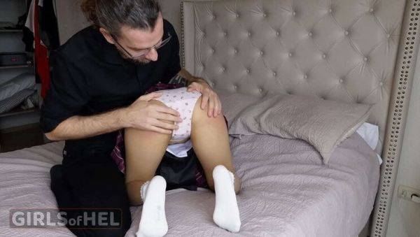 Asian Student Gets Spanked by Teacher After School - porntry.com on poweredporn.com