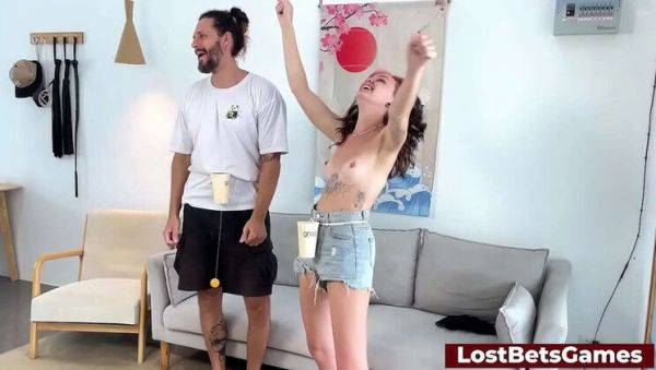 David and Kelly's Outdoor Strip Ride After Indoor Game Play - veryfreeporn.com on poweredporn.com