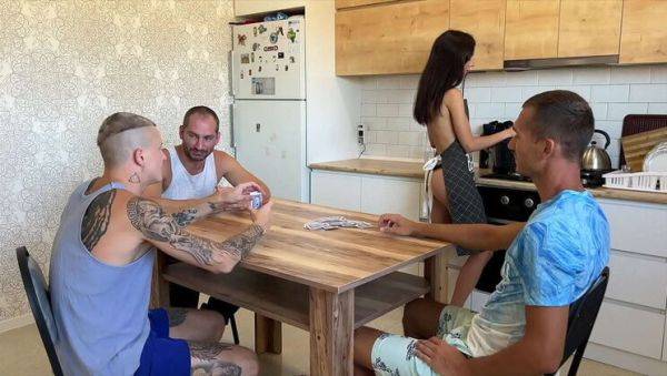 Wife Bet on Cards,Gets Fucked by Big Cocks on Kitchen Table - xxxfiles.com on poweredporn.com