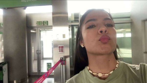 Teen Plane Passenger Masturbates in Bathroom with Cream - xxxfiles.com on poweredporn.com