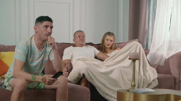 Old man fucks son's hot girlfriend in very unique hardcore positions - hellporno.com on poweredporn.com