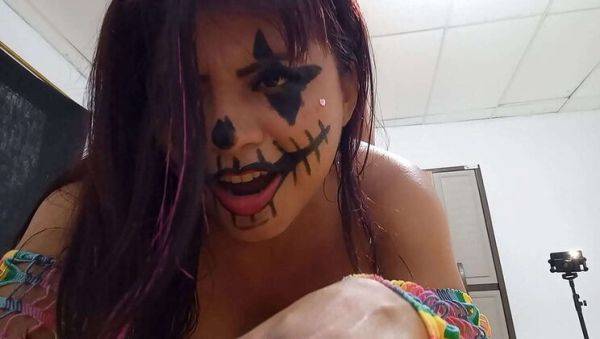 Horny Stepsister Proposes Wild Halloween Sex to Her Lucky Stepbrother - porntry.com on poweredporn.com