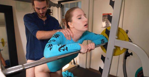 Dashing redhead feels it in the ginger pussy during her morning workout - alphaporno.com on poweredporn.com