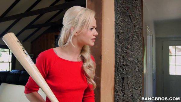 Elsa Jean's tight pussy takes on a massive black cock - sexu.com on poweredporn.com