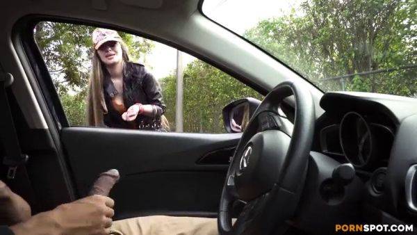 Check out this hot car's flash and cock while getting a hot ride - sexu.com on poweredporn.com