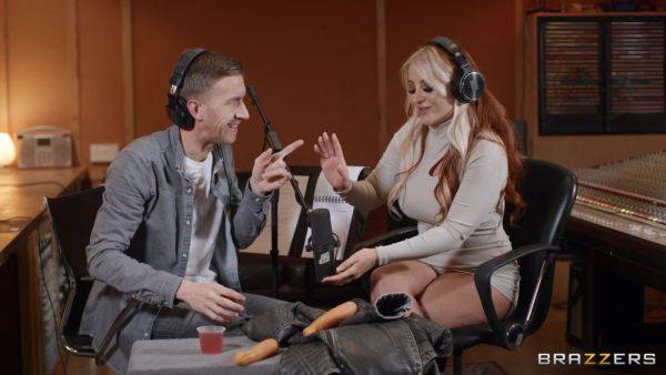 Radio show turns intimate once this curvy pornstar starts craving cock - hellporno.com on poweredporn.com