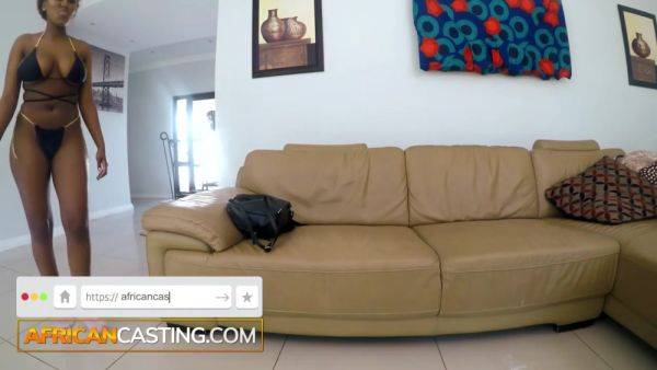 African Casting - Busty Black Bikini Babe Aces Big Dick Oral Exam - hotmovs.com on poweredporn.com