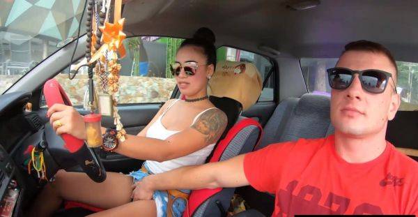 Big tits Asian amateur girlfriend fucked hard after a day at the beach - alphaporno.com - Thailand on poweredporn.com