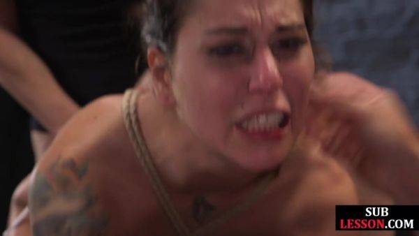 Obedient anal sub spanked and fucked in 3some by masters - txxx.com on poweredporn.com