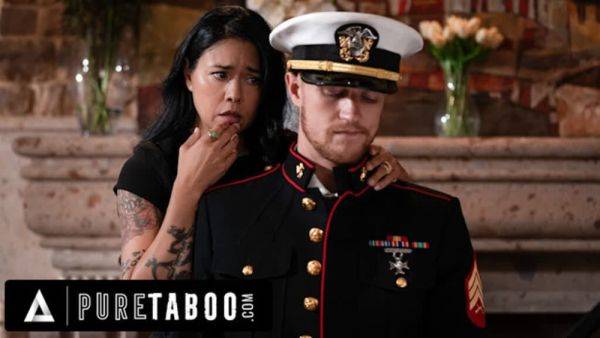 PURE TABOO Lonely Widow Dana Vespoli Wants Stepson To Wear Gone Husband Military Uniform & Fuck Her - txxx.com on poweredporn.com