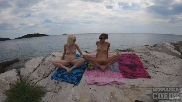Naked Beach Day On Vacation In Croatia Enjoying Sun On Both Ingrida And Miss Pussycat - hotmovs.com - Croatia on poweredporn.com