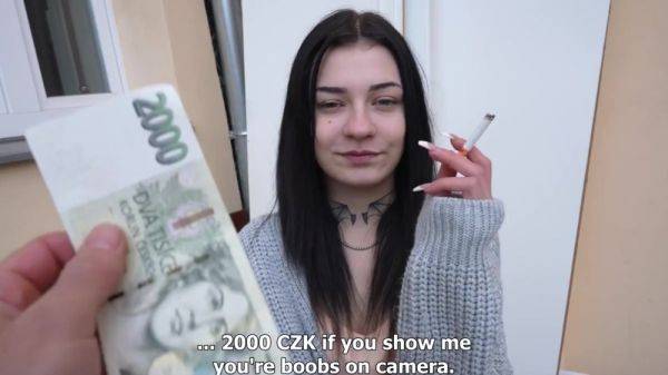 Fucked teen inked brunette for money but caught by her step-uncle - anysex.com on poweredporn.com