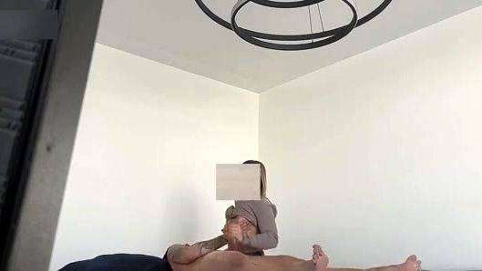 Amateur blonde gives great handjob - drtuber.com on poweredporn.com