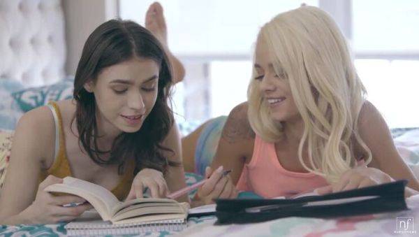 Lucie Cline & Elsa Jean: Hot Lesbian Passion & Pleasure - porntry.com on poweredporn.com