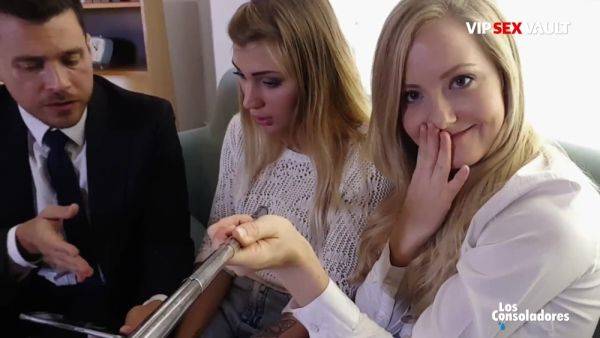 Amazing job interview with 2 blonde girls - anysex.com - Spain on poweredporn.com