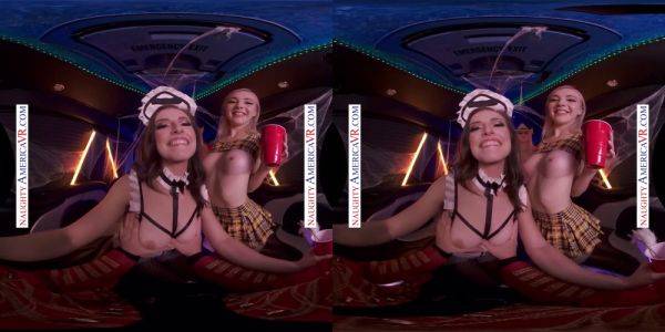 Jamie Jett, Spencer Bradley, and Sandra Luberc in a Halloween 4some with a naughty twist - sexu.com - Russia on poweredporn.com