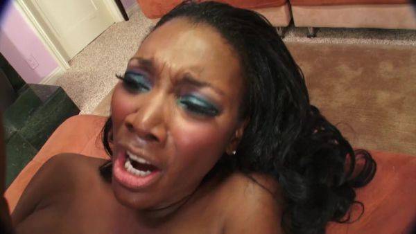 Ebony Babe Get Cum On Her Big Amazing Boobs - hotmovs.com - Usa on poweredporn.com