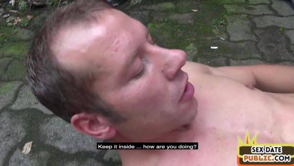 Facial mature slut 3some fucked outdoor on public place - hotmovs.com on poweredporn.com