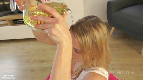 Nasty slut playing in a pool of piss - piss shower - piss drinking from cock - face fuck - PissVids - hotmovs.com on poweredporn.com