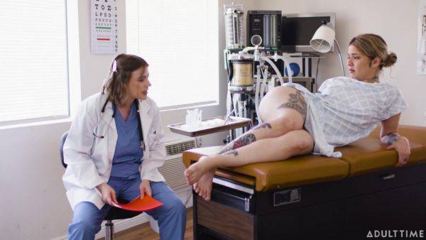 Deep lesbian intimacy between a female doctor and her curvy patient - xbabe.com on poweredporn.com